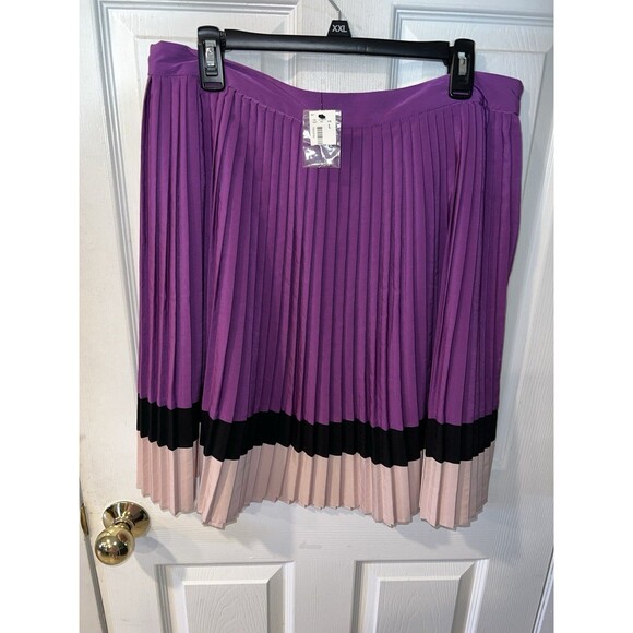 The Limited Skirt Womens Large Pleated Knee Length Side Zip Career Modest New - Picture 10 of 10